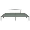 vidaXL Bed Frame without Mattress Grey Metal 180x200 cm Super King