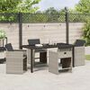 vidaXL Garden Dining Set 5 pcs Light Grey Poly Rattan
