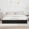 vidaXL Ottoman Bed Frame Black Oak 203 x 180 x 25 cm Chipboard