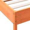 vidaXL Bed Frame without Mattress Wax Brown 160x200 cm Solid Wood Pine