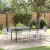 vidaXL Garden Dining Set Folding 9 pcs White Textilene and steel
