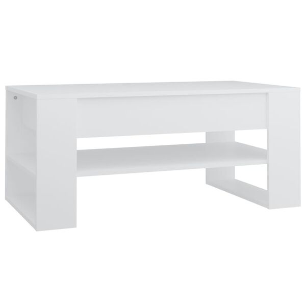 vidaXL Coffee Table White 102x55x45 cm Engineered Wood