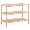 vidaXL 3-Tier Shoe Rack Solid Fir Wood