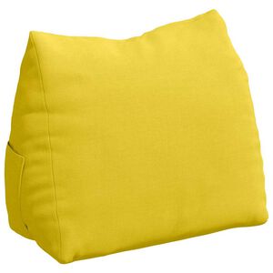 vidaXL Back Pillow Light Yellow 45 x 20 x 35 cm Fabric