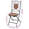 vidaXL Folding Bistro Chairs 2 pcs Ceramic Terracotta