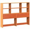 vidaXL Bookcase Bed without Mattress Wax Brown 140x200 cm Solid Wood Pine
