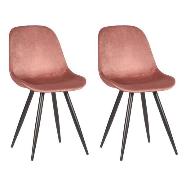 LABEL51 Dining Chairs 2 pcs Capri 46x56x88 cm Old Pink