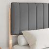 vidaXL Bed Frame with Upholstered Headboard Dark Grey 120 x 200 cm