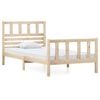 vidaXL Bed Frame without Mattress Solid Wood 90x200 cm (810067+814124)