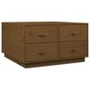 vidaXL Coffee Table Honey Brown 80x80x45 cm Solid Wood Pine