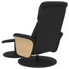 vidaXL Massage Recliner Chair with Footstool Black Faux Leather
