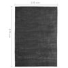 vidaXL Rug Washable Foldable Anthracite 120x170 cm Polyester