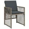 vidaXL Garden Dining Set 9 pcs Grey Poly Rattan