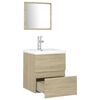 vidaXL Bathroom Furniture Set Sonoma Oak Engineered Wood