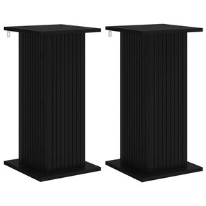 vidaXL Plant Stand 2 pcs Black 30.5 x 30 x 60.5 cm Engineered Wood