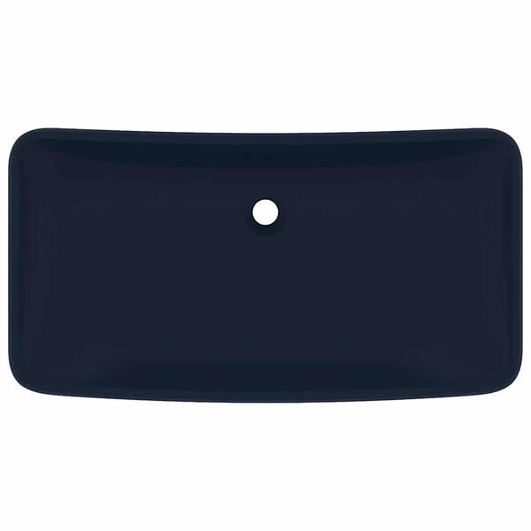 vidaXL Luxury Basin Rectangular Matt Dark Blue 71x38 cm Ceramic