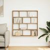 vidaXL Wall Cube Shelf 12 Compartments Old Wood Engineered Wood