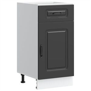 vidaXL Kitchen Base Cabinet Kalmar Black Engineered Wood