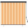 vidaXL Roller Blind White and Orange 180 x 250 cm Fabric and Aluminum