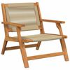 vidaXL Garden Chairs with Table 5 pcs Beige Solid Acacia wood