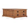 vidaXL Coffee Table 68x68x30 cm Solid Teak Wood