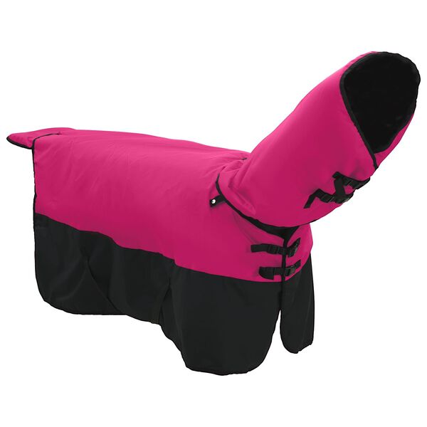 vidaXL Horse Blanket Pink and Black 85 cm Polyester