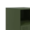vidaXL Bedside Cabinet Olive Green 34.5x39x44 cm Steel