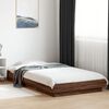 vidaXL Bed Frame with LED Lights without Mattress Brown Oak 90x190cm
