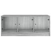 vidaXL Coffee Table with Glass Doors Grey Sonoma 102x50x42 cm