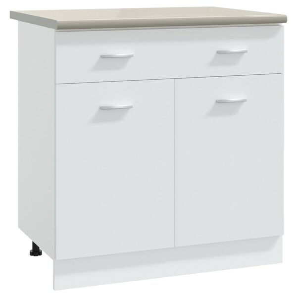 vidaXL Kitchen Countertop Cream 80x60x2.8 cm Engineered Wood