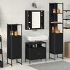 vidaXL Bathroom Furniture Set 4 pcs Black Oak Engineered Wood
