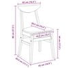 vidaXL Dining Chairs 2 pcs Light Brown 42 x 47.5 x 81 cm