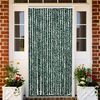 vidaXL Fly Curtain Green and White 90x200 cm Chenille