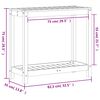 vidaXL Potting Table with Shelf White 82.5x35x75 cm Solid Wood Pine