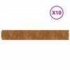 vidaXL Lawn Edgings 10 pcs 15x103 cm Flexible Corten steel