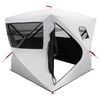 vidaXL Hunting Tent White Blackout 2-Person Polyester and Steel