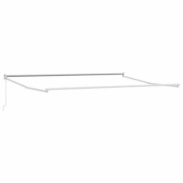 vidaXL Awning Manual White 4.5 x 3 m Metal