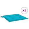 vidaXL Chair Cushions 4 pcs Turquoise 50x50x4 cm Fabric