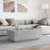 vidaXL Coffee Table with Infinity LED Concrete Grey 116x69x40 cm