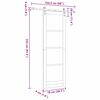 vidaXL Sliding Door ORKDAL White 78 x 232 cm Solid Pine Wood and Glass