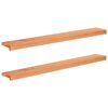 vidaXL Window Sills 2 pcs Varnish 110 x 20 x 2 cm Solid Beech Wood