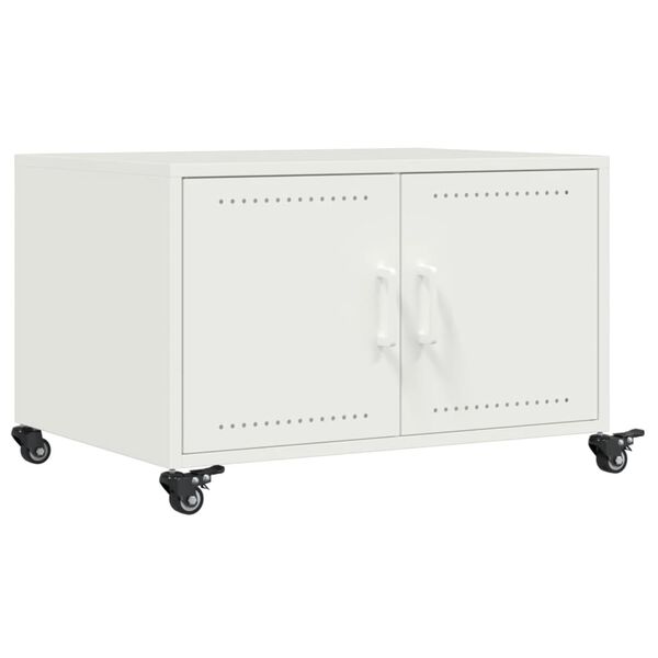 vidaXL Coffee Table White 68x50x43.5 cm Steel