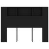 vidaXL Headboard Cabinet Black 140x18.5x104.5 cm