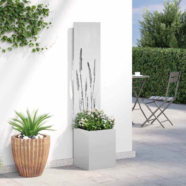 vidaXL Garden Privacy Screen Silver 32 x 140 cm Galvanised steel