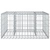 vidaXL Gabion Raised Bed Silver 80 x 80 x 40 cm Galvanised Steel