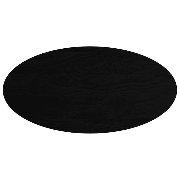 vidaXL Table Top Dark Brown 120x60x4 cm Solid Wood Oak Oval