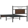 vidaXL Bed Frame without Mattress Brown Oak 90x200 cm Engineered Wood