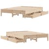 vidaXL Bed Frame without Mattress 150x200 cm King Size Solid Wood Pine