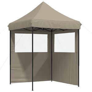 vidaXL Party Tent Folding Taupe 200 x 200 x 306 cm Oxford Fabric