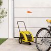 vidaXL Pet Bike Trailer Yellow Oxford Fabric and Iron